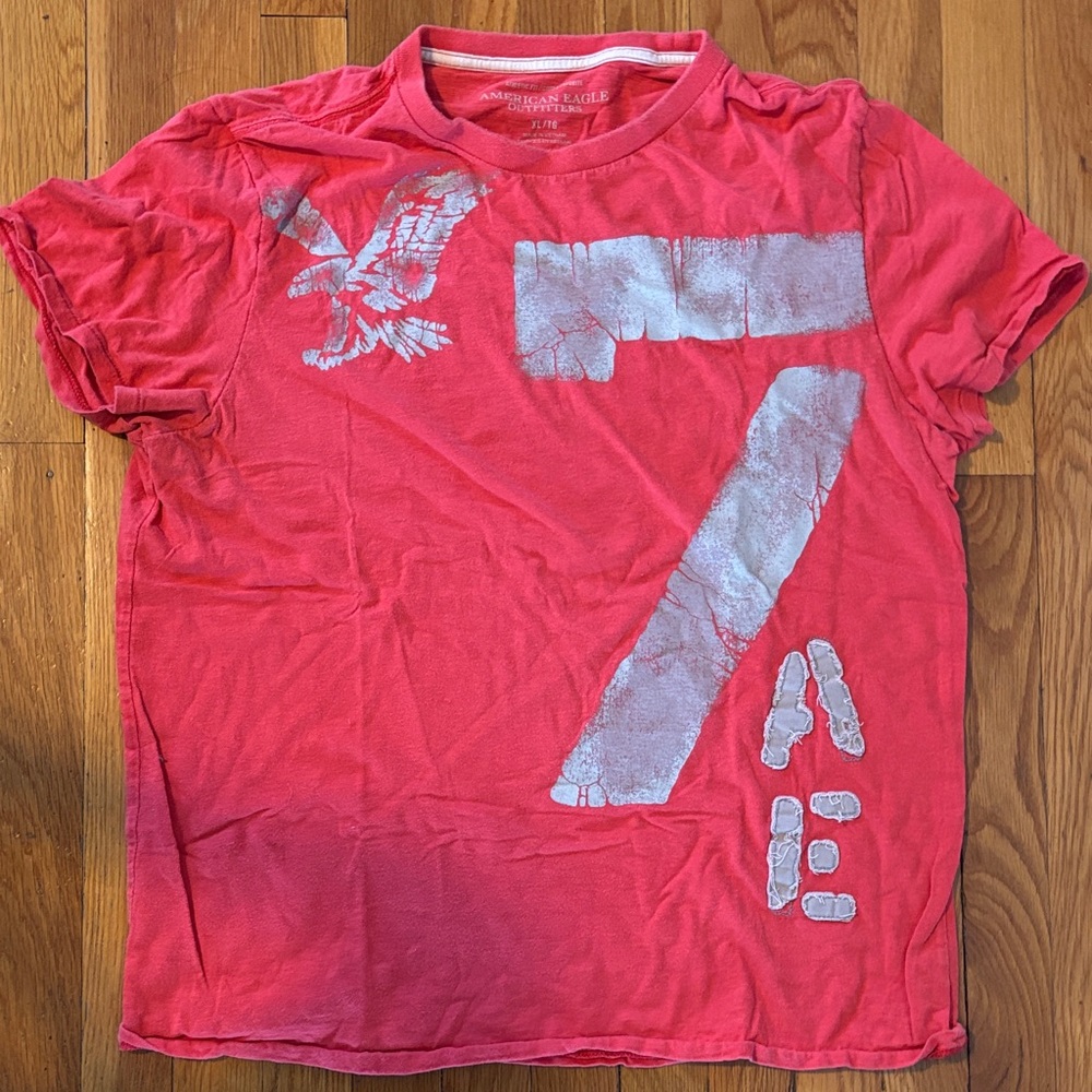 American Eagle Outfitters Red Graphic Tee